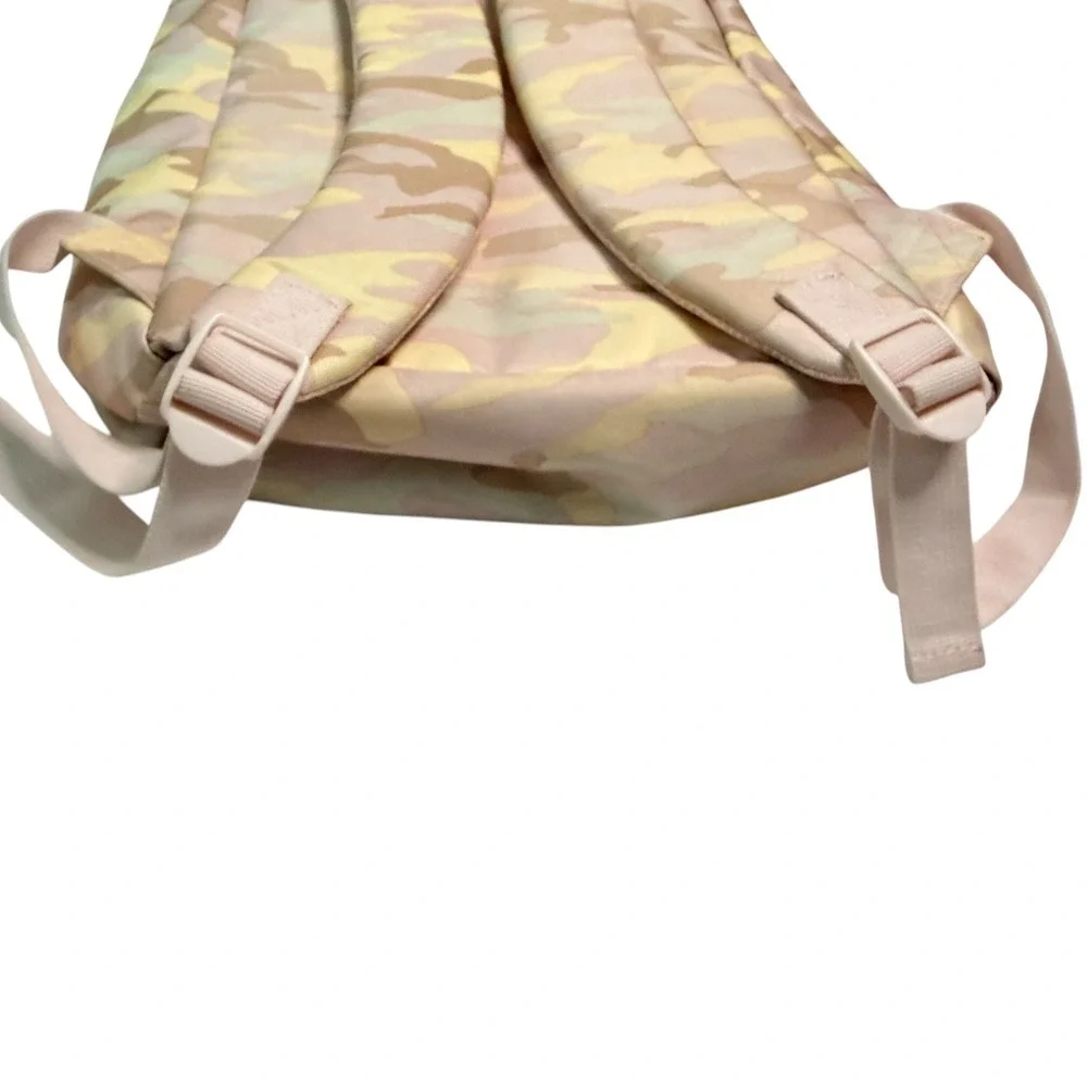 Unbranded Backpack Womens Large Pink Camo Canvas Rucksack Rose Gold Hardware